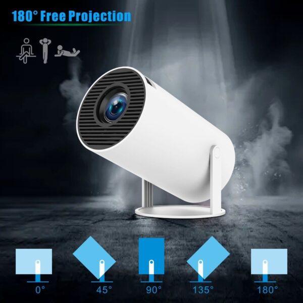 HY300 ポータブルスマートプロジェクター 720P H713 Android 11 LCDプロジェクター HD 4K対応 - Image 3