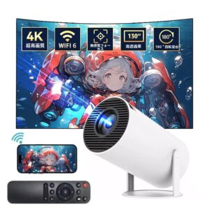 HY300 ポータブルスマートプロジェクター 720P H713 Android 11 LCDプロジェクター HD 4K対応