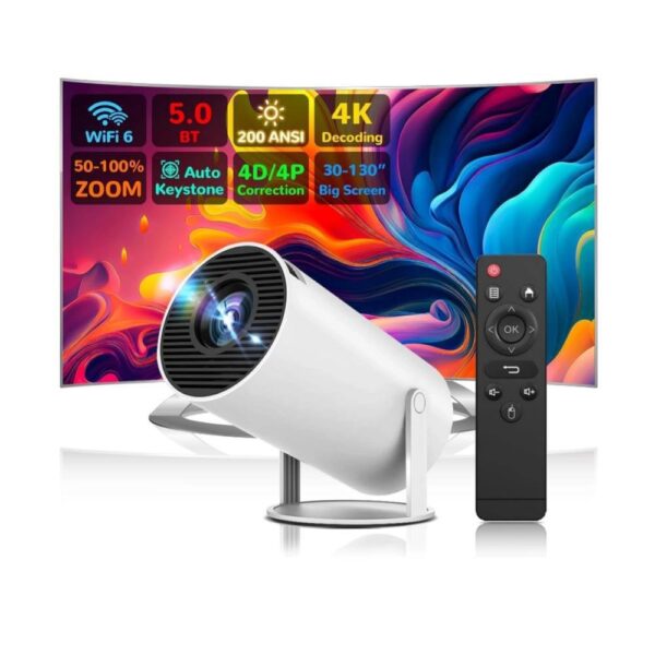 HY300 ポータブルスマートプロジェクター 720P H713 Android 11 LCDプロジェクター HD 4K対応 - Image 2